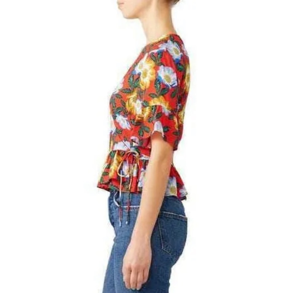 The Fifth Label Floral Wrap Blouse Large - Picture 2 of 6